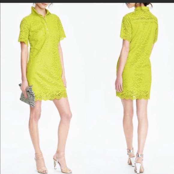 Banana Republic Dresses & Skirts - Banana Republic Bright Lemon Lime Lace Dress
